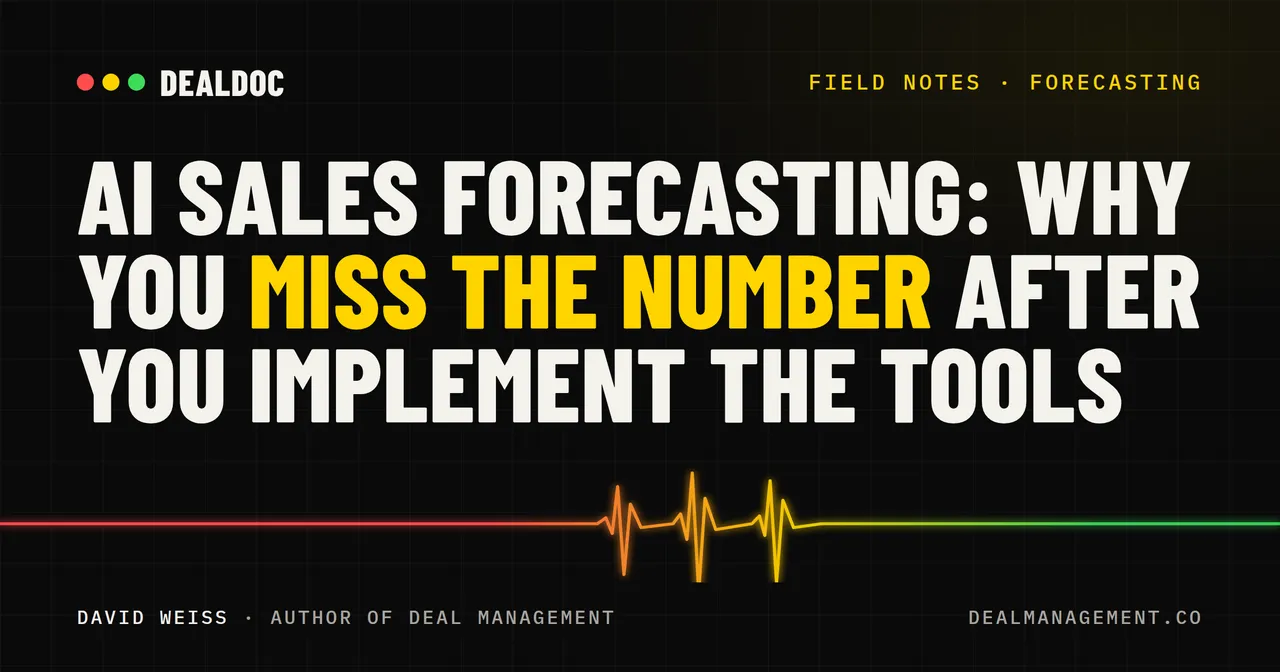 AI Sales Forecasting: Why You Miss The Number After You Implement The Tools