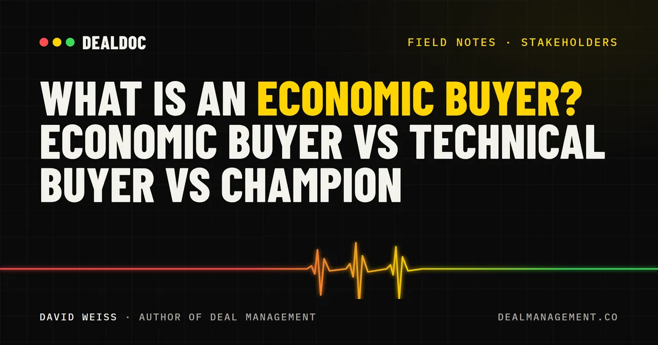 What Is an Economic Buyer? Economic Buyer vs Technical Buyer vs Champion