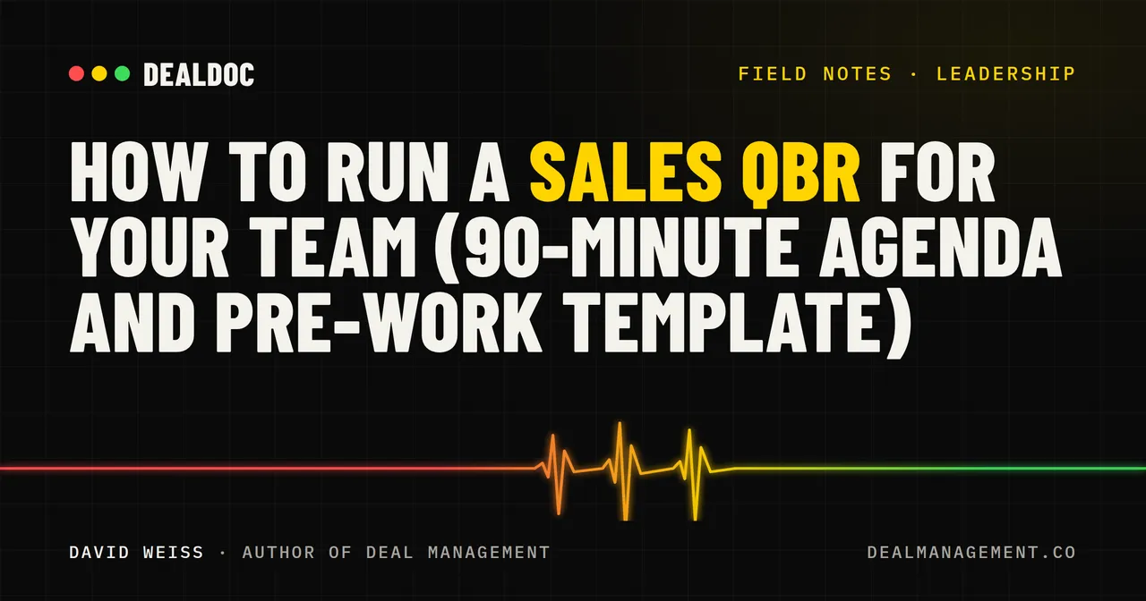 How to Run a Sales QBR for Your Team (90-Minute Agenda and Pre-Work Template)