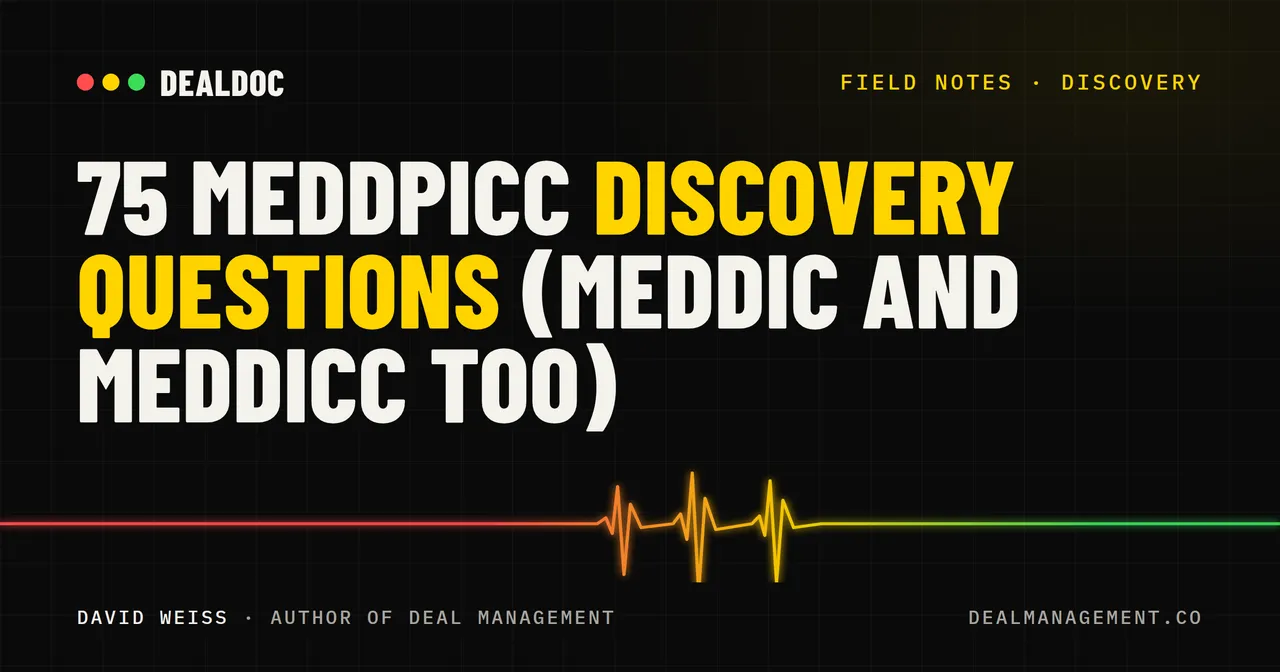 75 MEDDPICC Discovery Questions (MEDDIC and MEDDICC Too)