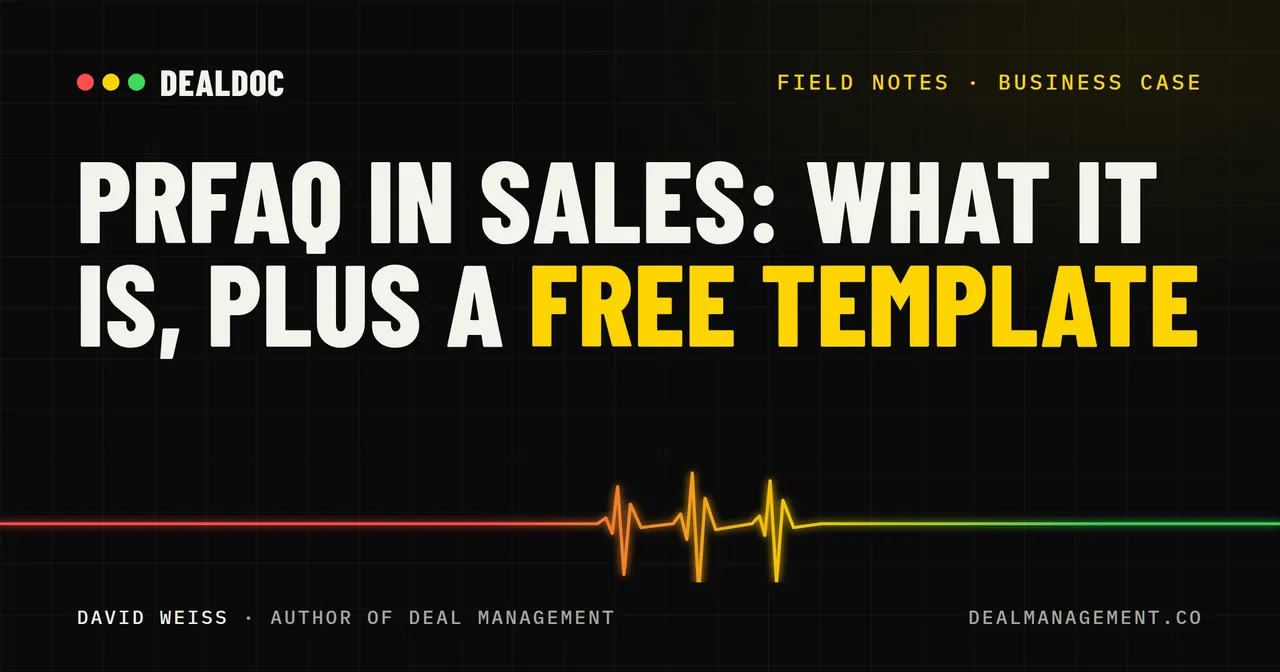 PRFAQ in Sales: What It Is, Plus a Free Template