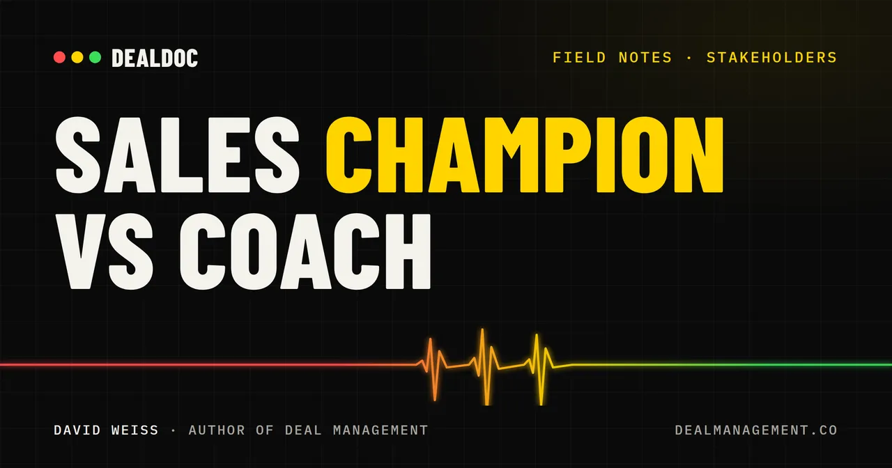 Sales Champion vs Coach
