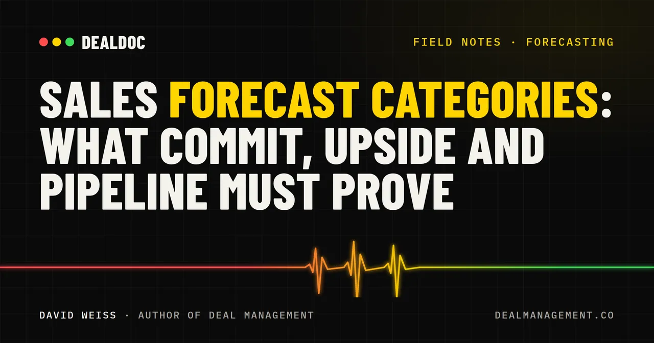 Sales Forecast Categories: What Commit, Upside and Pipeline Must Prove